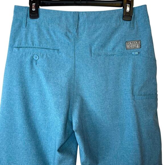 VOLCOM 9" Surf and Turf Hybrid Shorts 20" Outseam in Turquoise Men's 30 Waist - Picture 3 of 11